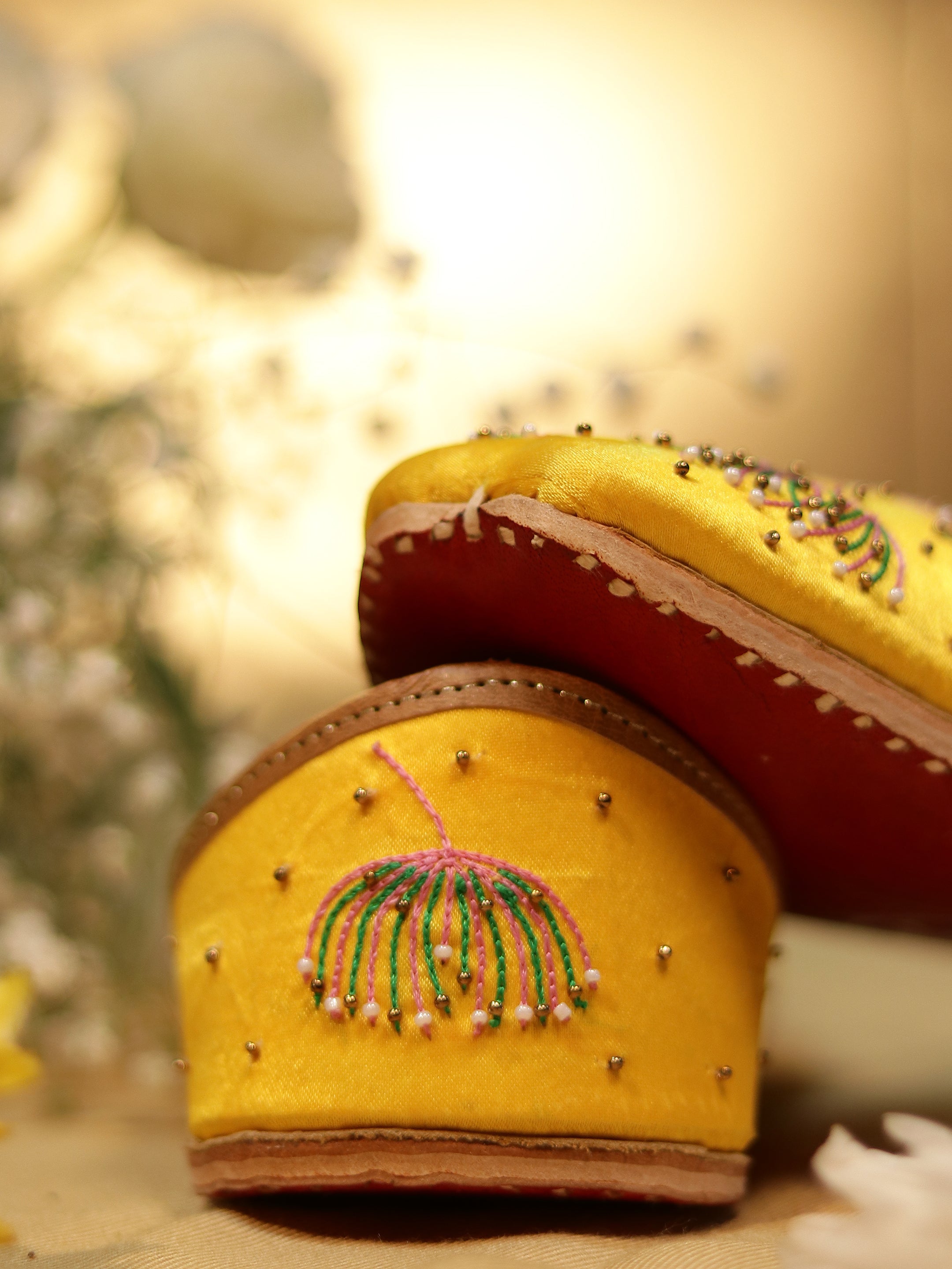 Yellow Punjabi Jutti for women