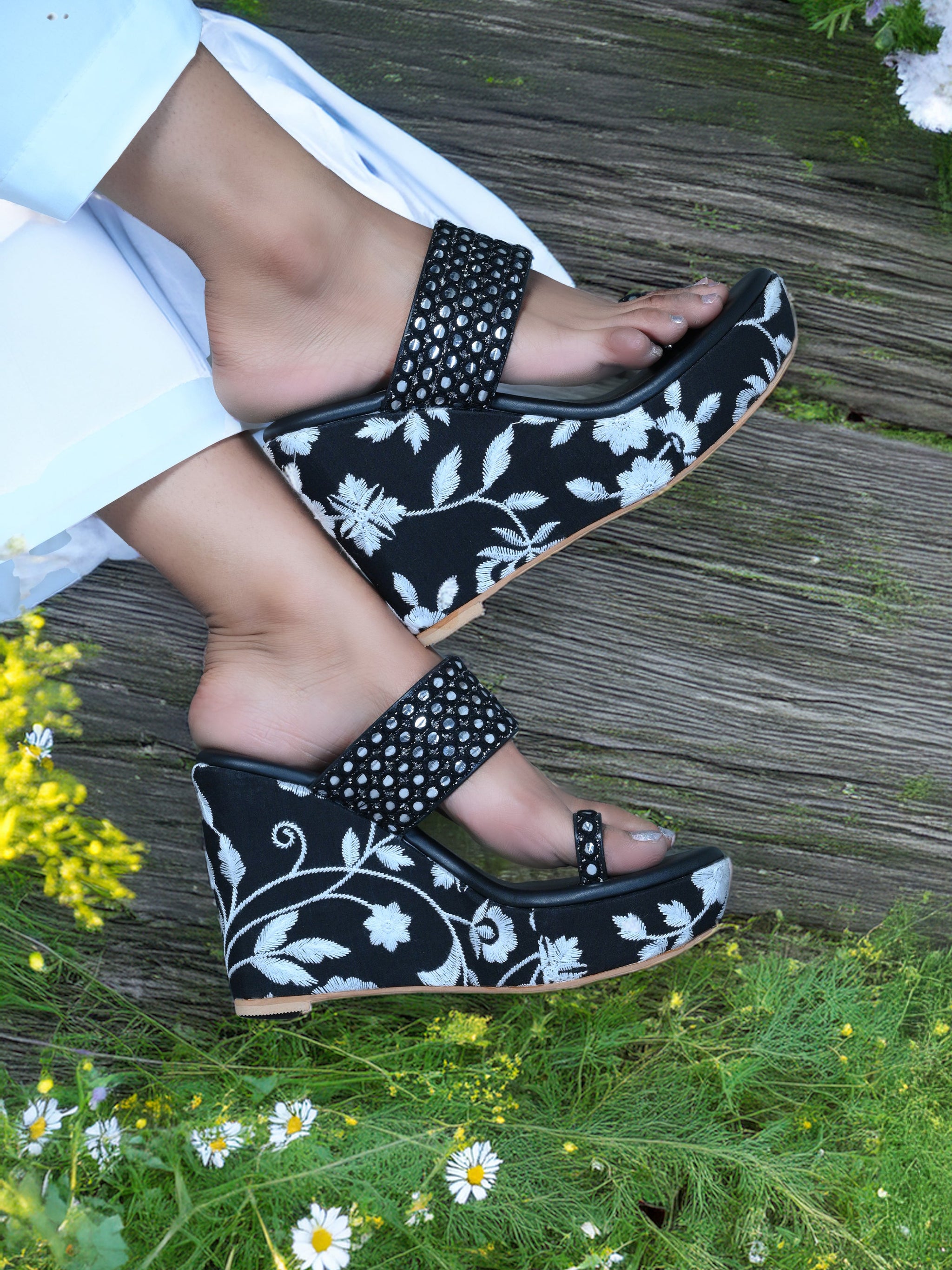 kolhapuri wedge heels
