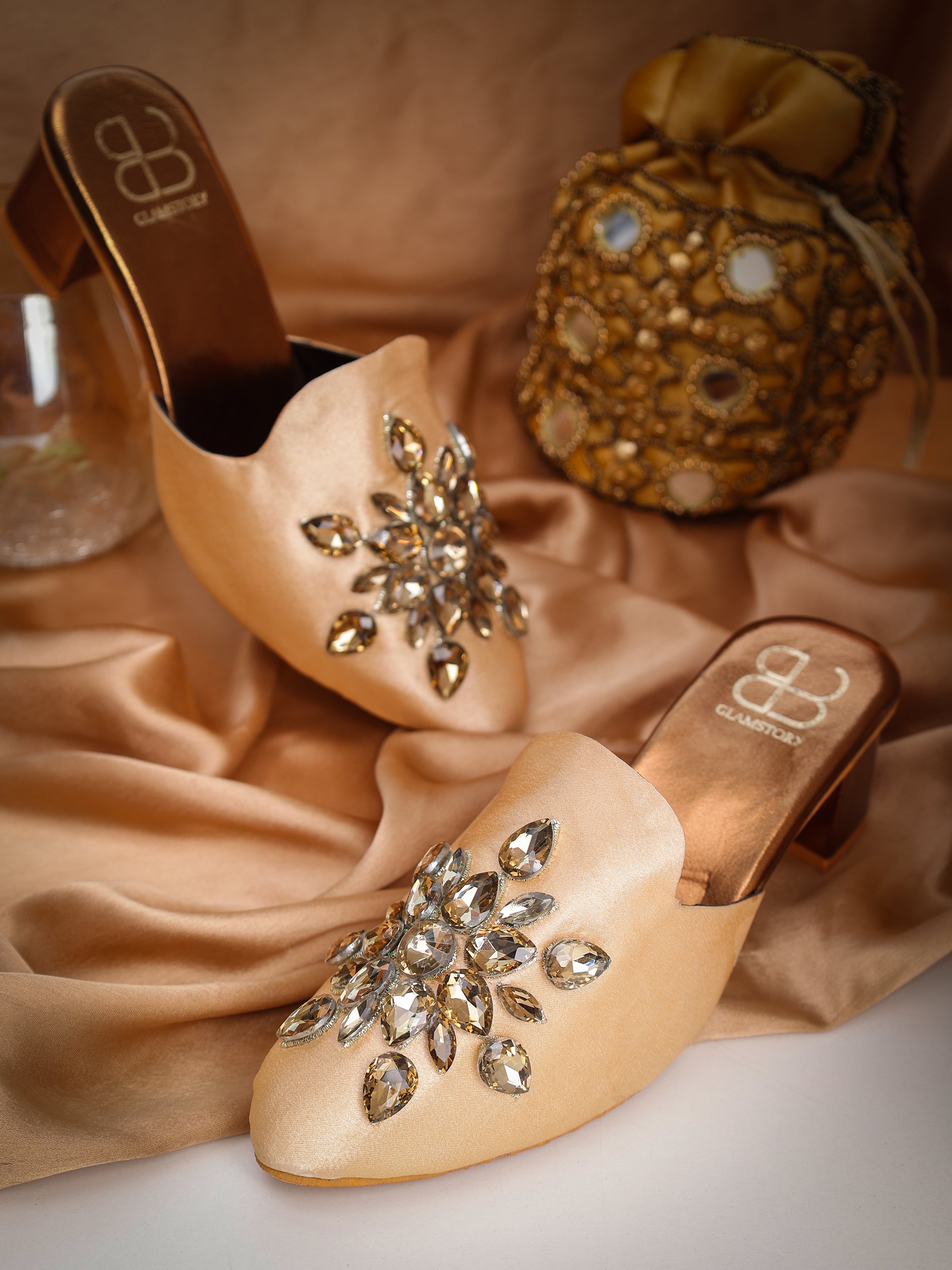 Masakali Kundan Elegance Mules with Heel