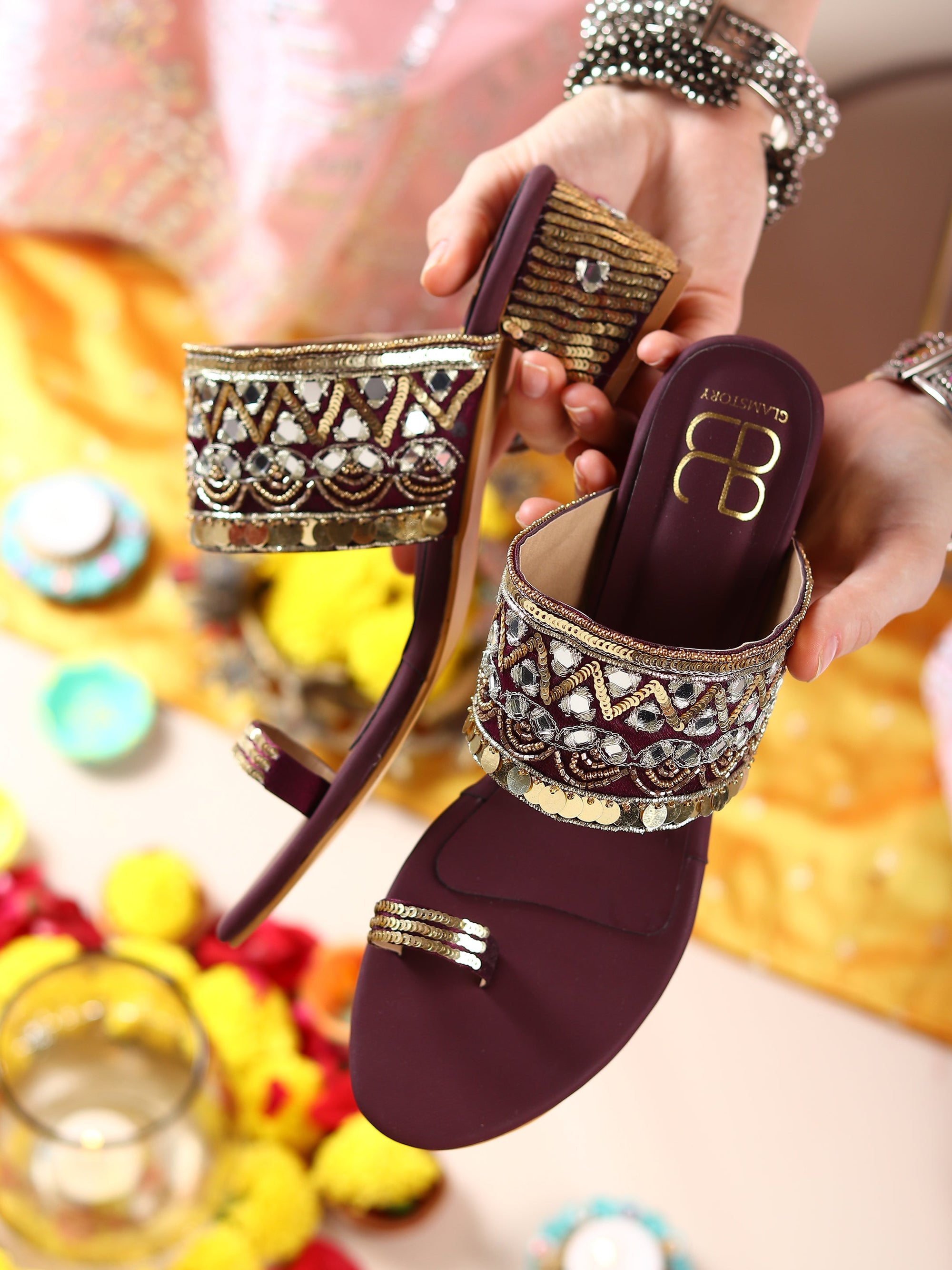kolhapuri chappal with heels