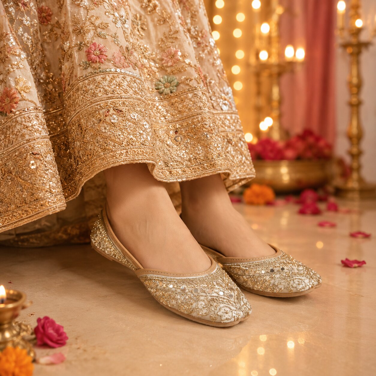 Zari work punjabi jutti
