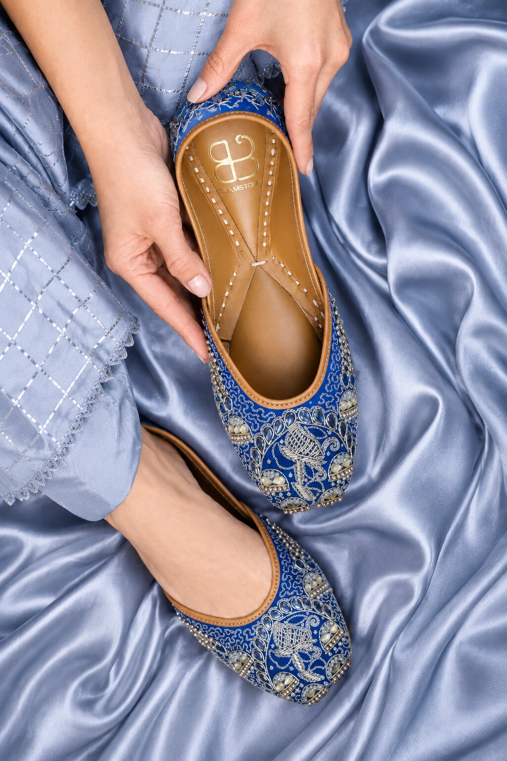 Blue Punjabi Jutti